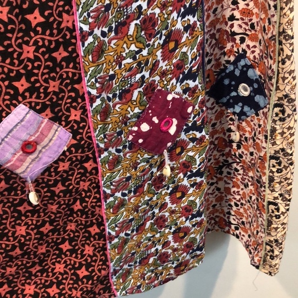 Kathmandu Imports Boho Patchwork Mixed Print Maxi Skirt Size Large - Picture 4 of 10